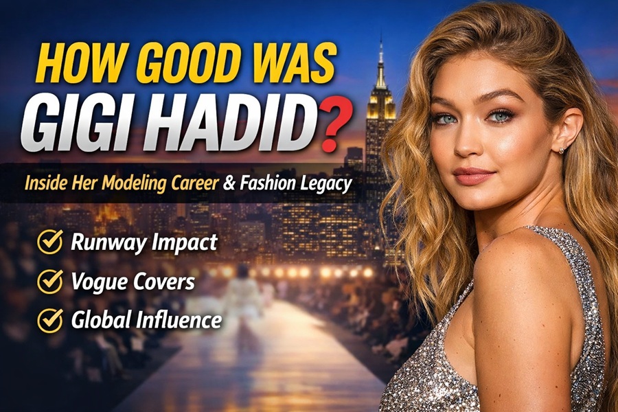 Gigi Hadid walking the runway during a major fashion show